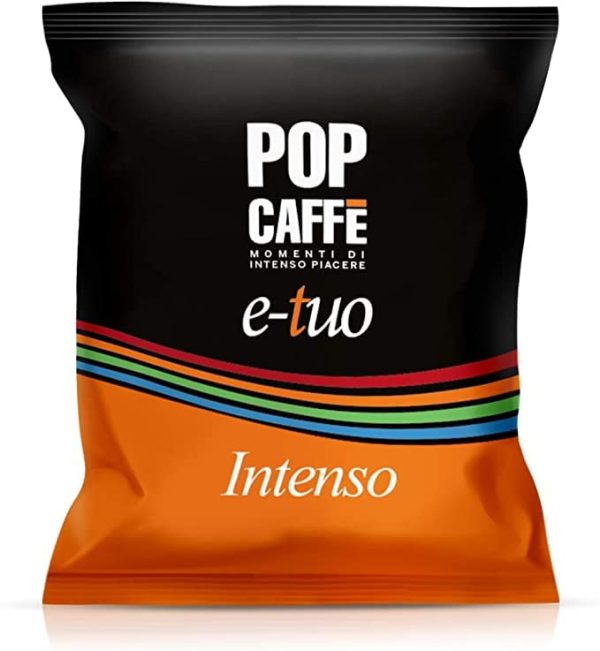 100 Cápsulas Pop Caffè E-TUO 1 Intenso compatibles con Flor Flore, E´i Espresso y Mita MPS, sabor auténtico Embalaje Deteriorado Hot on Sale