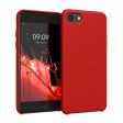 Funda kwmobile Compatible con Apple iPhone SE (2022)   iPhone SE (2020)   iPhone 8   iPhone 7 - Case TPU y Silicona antigolpes - Apto Carga inalámbrica - Rojo Reacondicionado For Sale