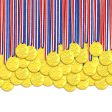 100 Medallas de Plástico para Niños, Premios de Oro para Ganadores de Deportes Escolares Embalaje Deteriorado Discount